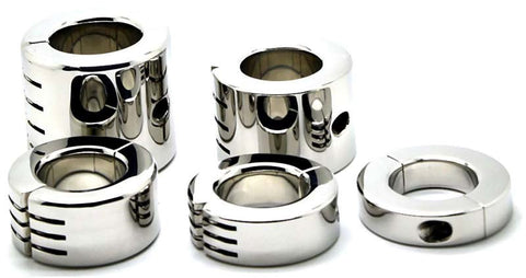 Hinged Ball Stretching Weight 65mm High by Hell's Couture - Ball and Cock Toys