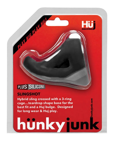SLINGSHOT 3-ring Teardrop Sling by Hunkyjunk Tar - Ball and Cock Toys