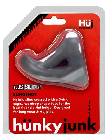 SLINGSHOT 3-ring Teardrop Sling by Hunkyjunk Tar - Ball and Cock Toys