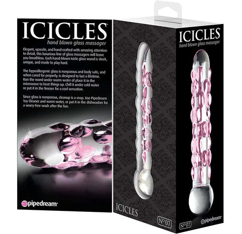 Icicles No 7 Glass Sex Toy by Pipedream Products - Glass Sex Toys