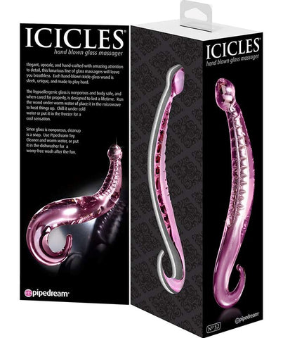 Icicles No 52 G Spot and P Spot Stimulator by Pipedream - Glass Sex Toys