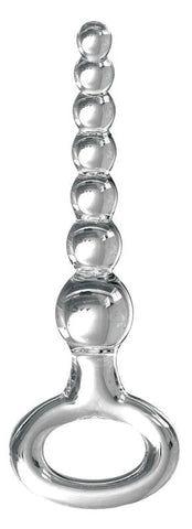 Icicles No 67 Glass Anal Beads Massager by Pipedream - Glass Sex Toys
