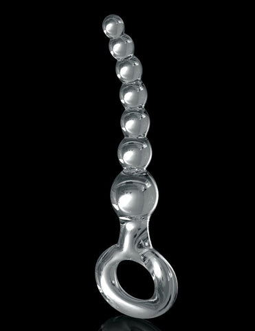 Icicles No 67 Glass Anal Beads Massager by Pipedream - Glass Sex Toys