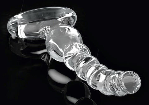 Icicles No 67 Glass Anal Beads Massager by Pipedream - Glass Sex Toys