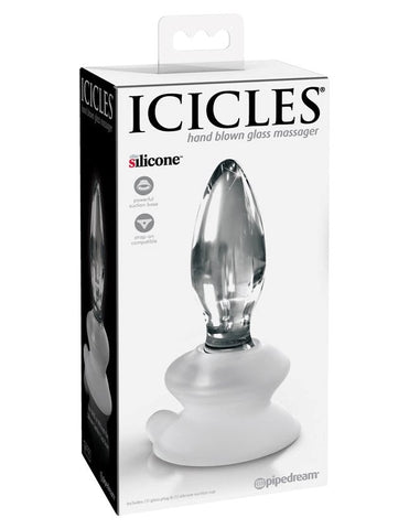 Icicles Suction Base No 91 Butt Plug Glass - Glass Sex Toys