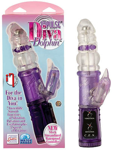 Impulse Diva Dolphin Vibrator by California Exotics - Rabbit Vibrators