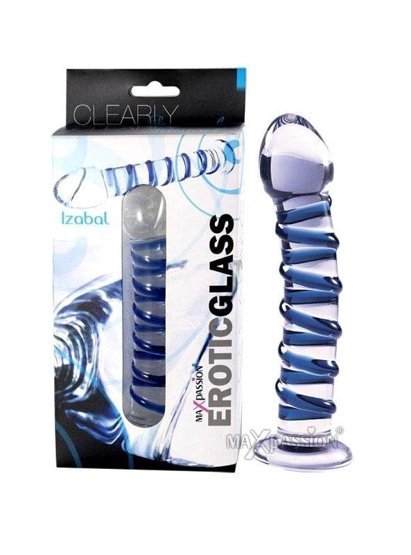 Izabal Swirly Glass Dildo - - Glass Sex Toys