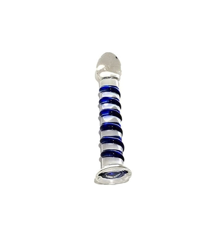 Izabal Swirly Glass Dildo - - Glass Sex Toys