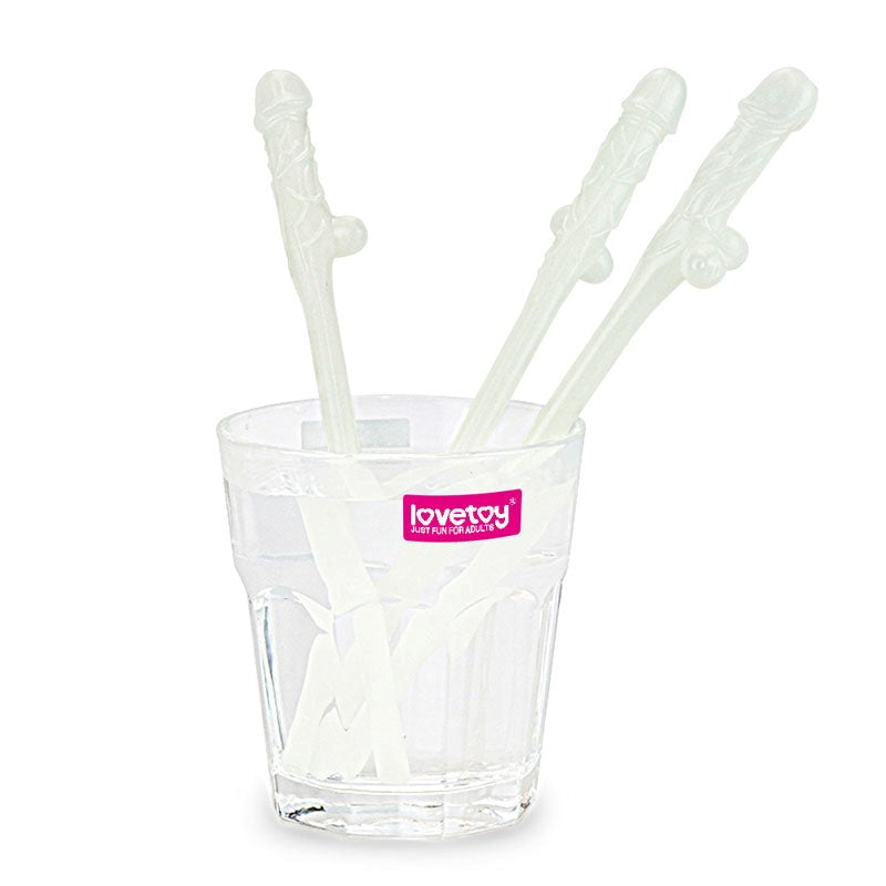 Jokes + Parties Glowing Willy Straws - 9 Pack - - Sex Games, Coupons and Tricks