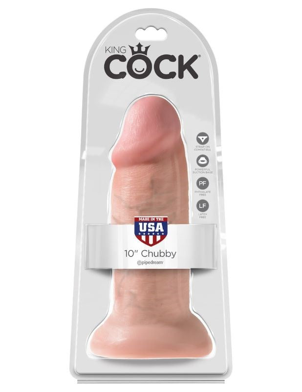 King Cock 10 In. Chubby Flesh - - Realistic Dildos