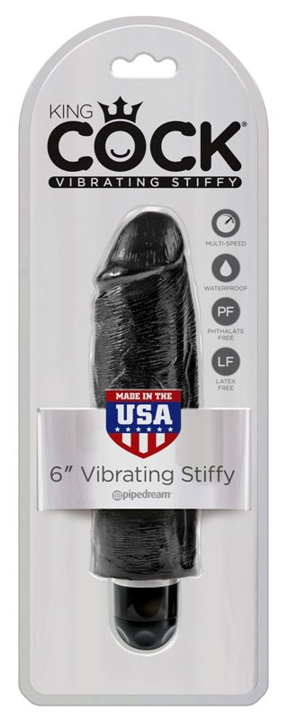 King Cock 6 inch Vibrating Stiffy - - Realistic Dildos