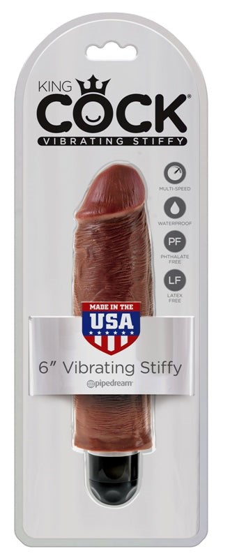 King Cock 6 inch Vibrating Stiffy - - Realistic Dildos