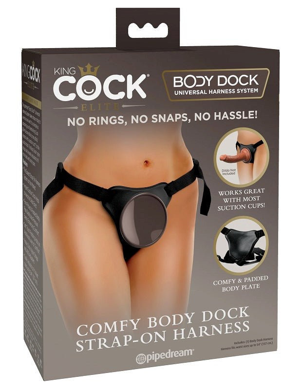 King Cock Elite Comfy Body-Dock Strap-On Harness - - Strap On Sextoys