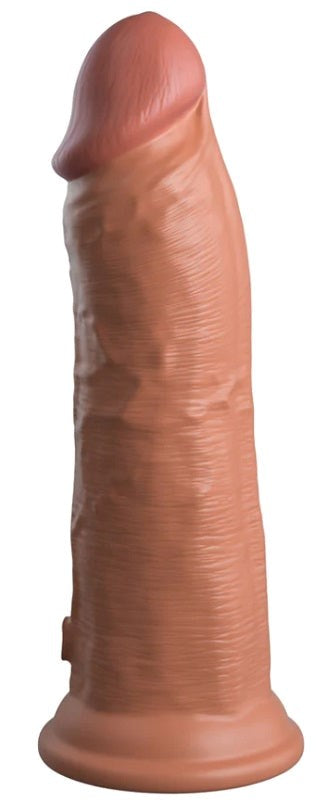 King Cock Elite Vibrating Dual Density Silicone Cock Tan - - Realistic Dildos