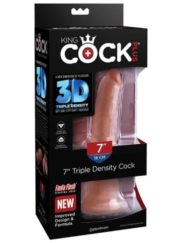 King Cock Plus 7 Inch Triple Density Realistic Cock - Realistic Dildos