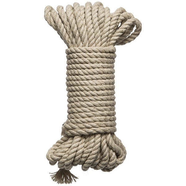 Kink Bind And Tie Hemp Bondage Rope Natural 50 Feet - - Collars And Cuffs