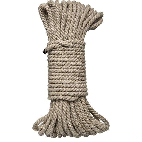 Kink Bind And Tie Hemp Bondage Rope Natural 50 Feet - - Collars And Cuffs