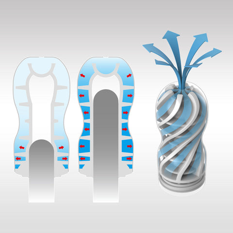 Air Flow Cushion Design Male Masturbation Cup by Tenga - Masturbators and Strokers