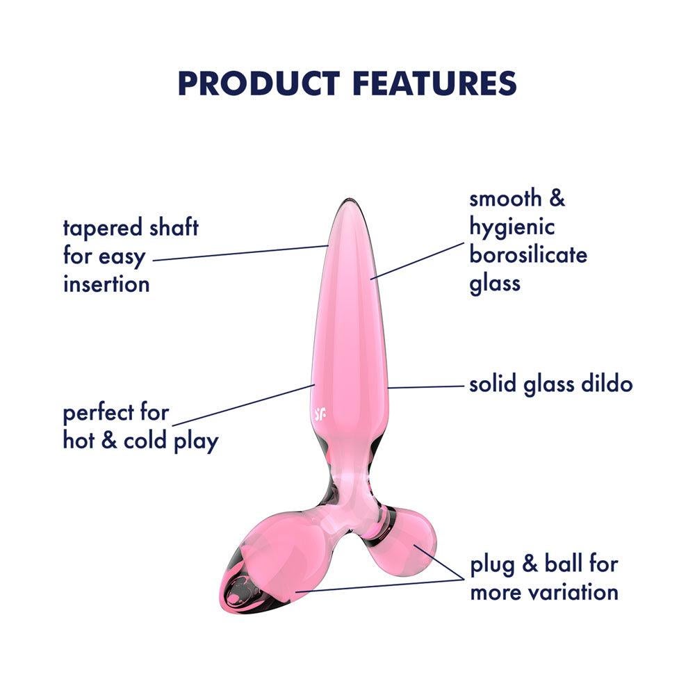 Satisfyer Triple Crystal 2 Glass 3-in-1 Anal Plug - Butt Plugs