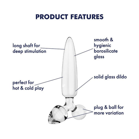Triple Crystal 1 Glass 3-in-1 Butt Plug by Satisfyer - Butt Plugs