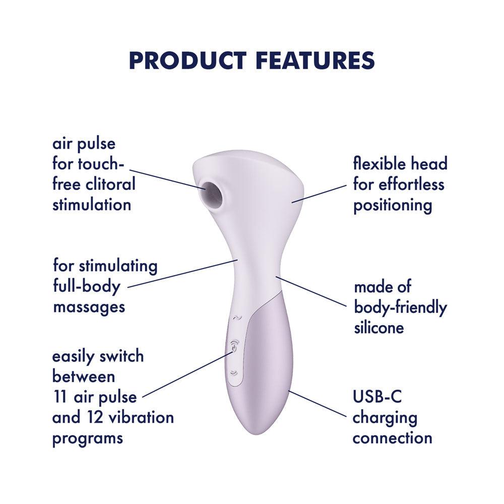 Satisfyer Wand-erful Rechargeable Air Pulse Wand Massager - Clit Ticklers and Pulsators