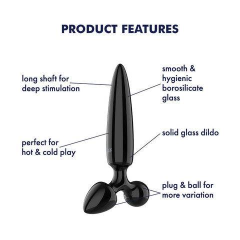 Triple Crystal 1 Glass 3-in-1 Butt Plug by Satisfyer - Butt Plugs