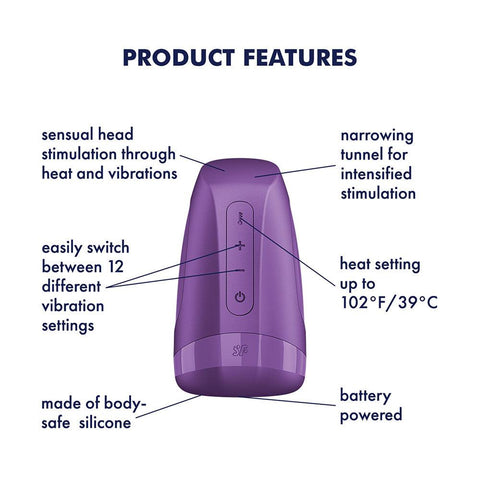 Men Heat Vibration Battery Series Heating and Masturbator - Masturbators and Strokers