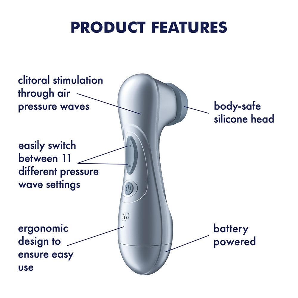 Satisfyer Pro 2 Battery Series Touch-Free Clit Stimulator - Clit Ticklers and Pulsators