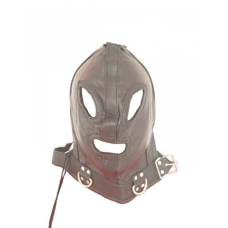 Kinky Extraterrest Leather Hood - - Bondage Hoods