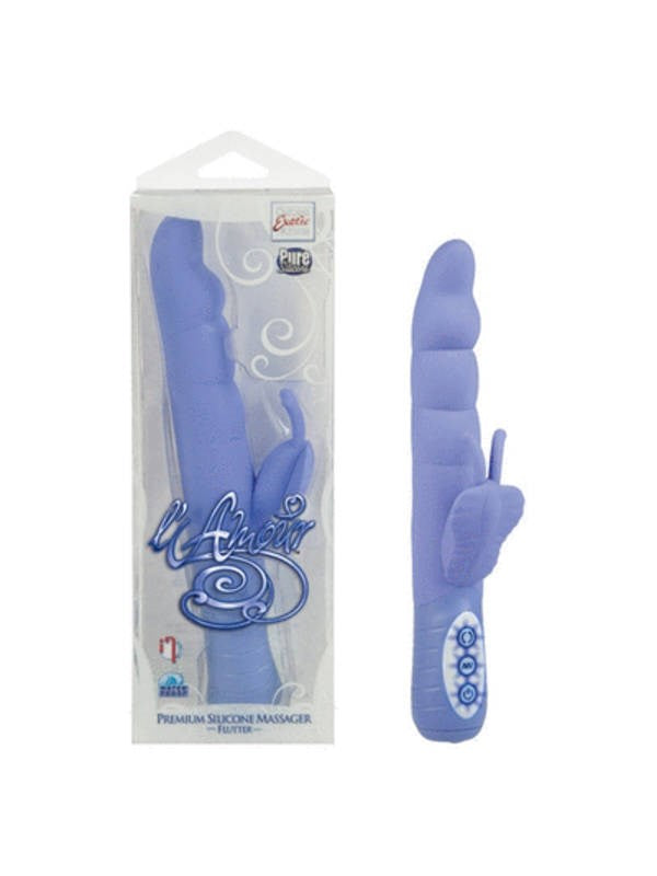 L'amour Premium Silicone Massager Flutter - - Rabbit Vibrators