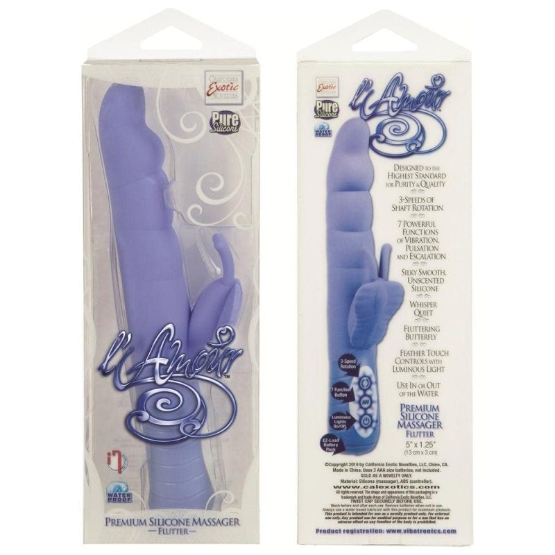 L'amour Premium Silicone Massager Flutter - - Rabbit Vibrators