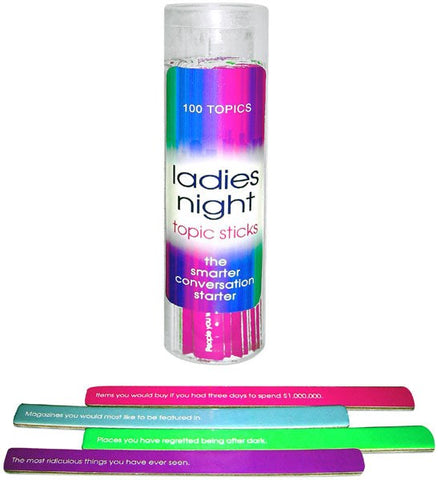 Ladies Night Topic Sticks by Kheper Games - Bachelorette and Bucks