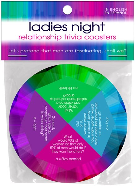 Ladies Night Trivia Coasters - - Bachelorette and Bucks