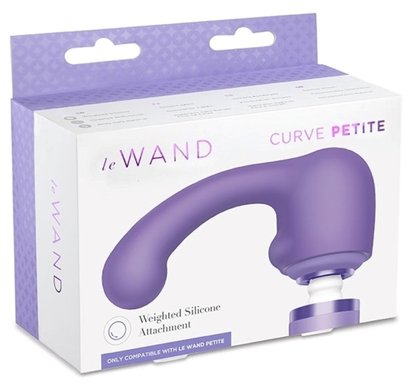 Le Wand Petite Curve Weighted Silicone Attachment Violet - - Vibrator Accessories