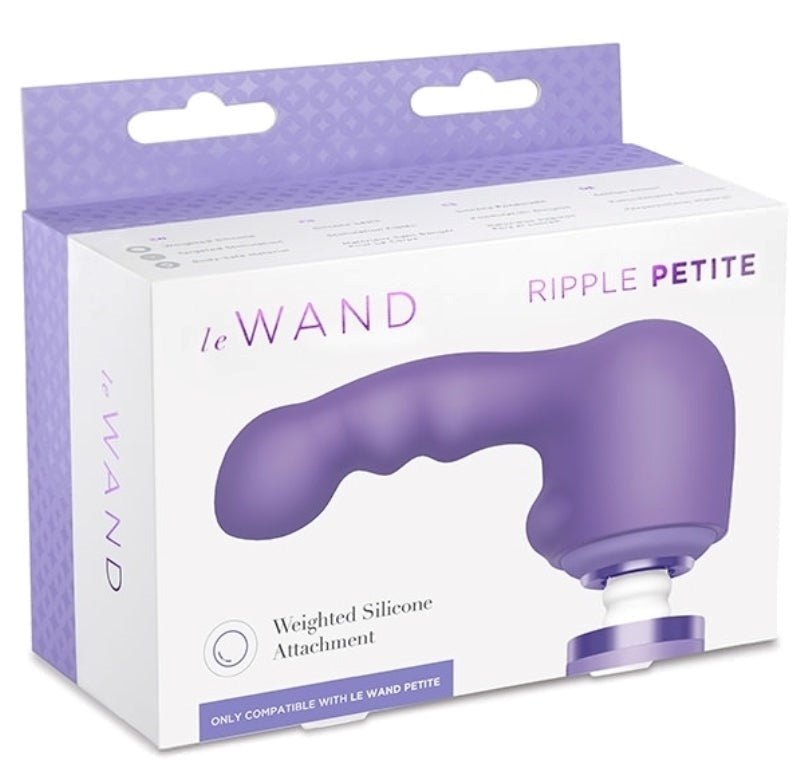 Le Wand Petite Ripple Weighted Silicone Attachment Violet - - Vibrator Accessories