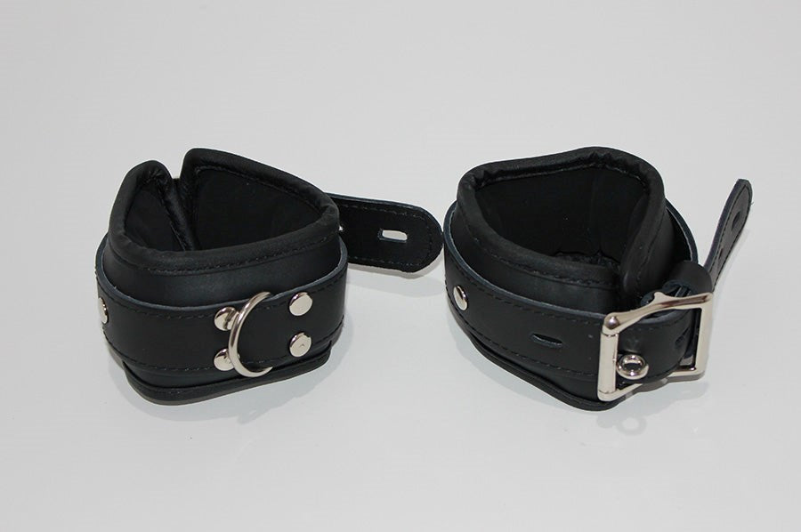 Leather Bondage Wrist/Ankle Restraints - - Collars And Cuffs