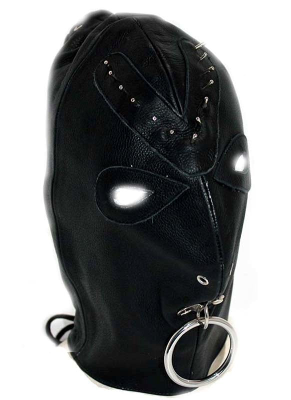 Leather Spiked Devil Hood - - Bondage Hoods