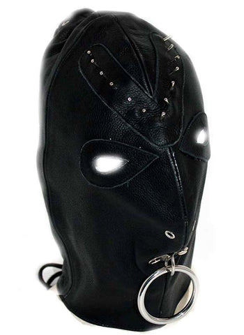 Leather Spiked Devil Hood by Hell's Couture - Bondage Hoods