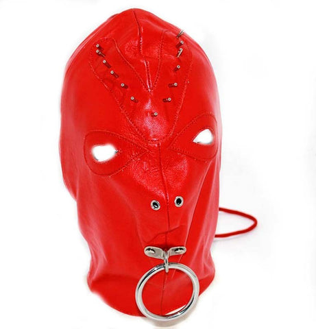 Leather Spiked Devil Hood by Hell's Couture - Bondage Hoods
