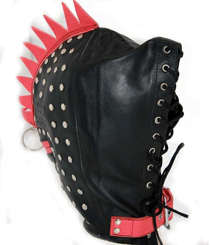 Luxurious Leather Bondage Turtle-Shell Inspired Hood - Bondage Hoods