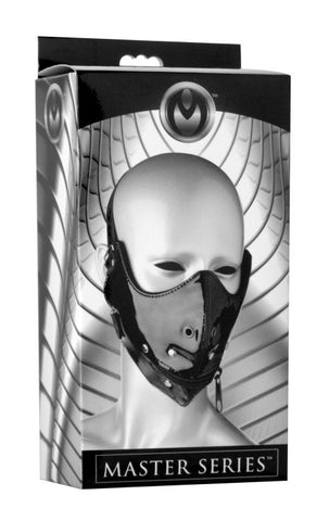 Lektor Zipper Mouth Bondage Muzzle by XR Brands - Bondage Hoods