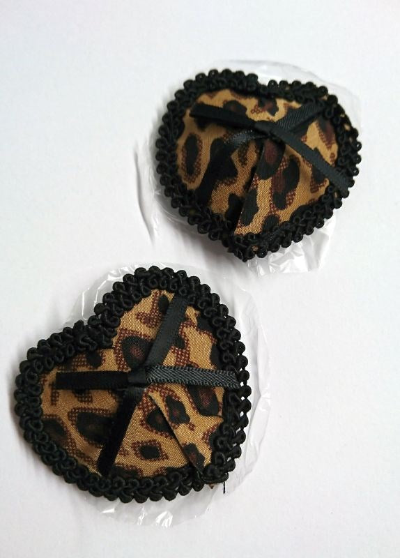 Leopard Print Nipple Pasties - - Fancy Dress Ups