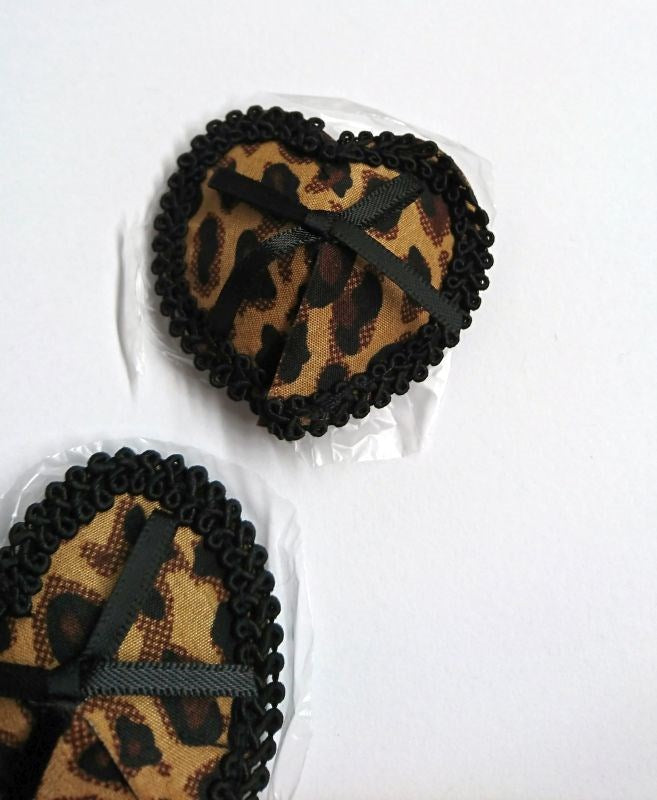 Leopard Print Nipple Pasties - - Fancy Dress Ups