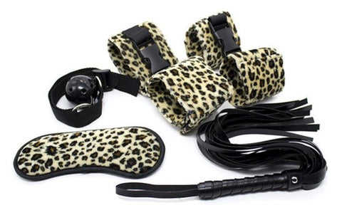 Leopard Print Soft Restraint Kit by BDStyle - Bondage Kits