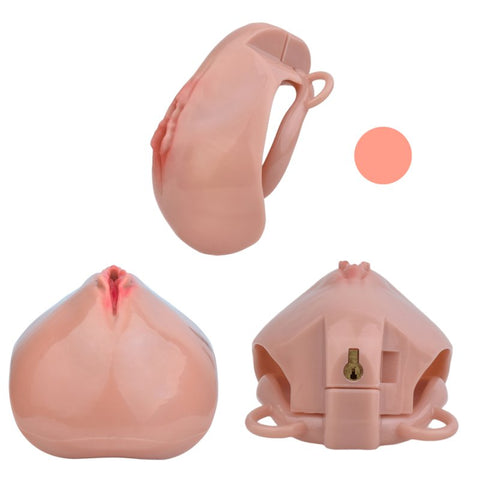 Imitation Labia Female Chastity Cage by BDStyle - Pussy And Clit Toys