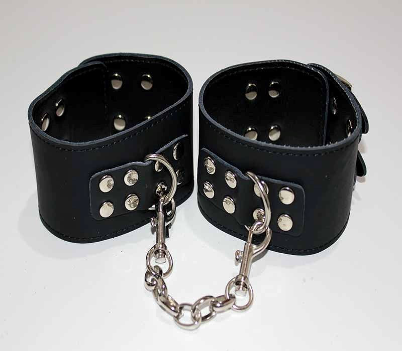 Lilylush Leather Wrist/Ankle Restraints Studs - - Collars And Cuffs