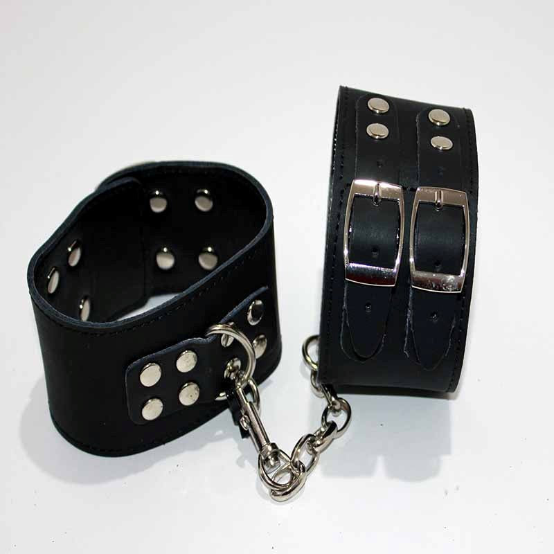 Lilylush Leather Wrist/Ankle Restraints Studs - - Collars And Cuffs