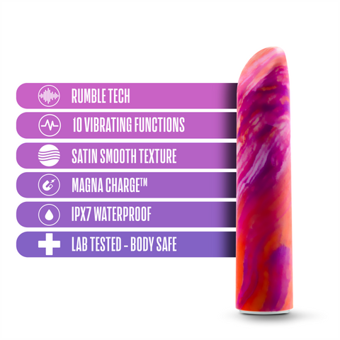 Fiery Power Vibe Coral Bullet Vibrator by Blush Novelties - Bullet Vibrators