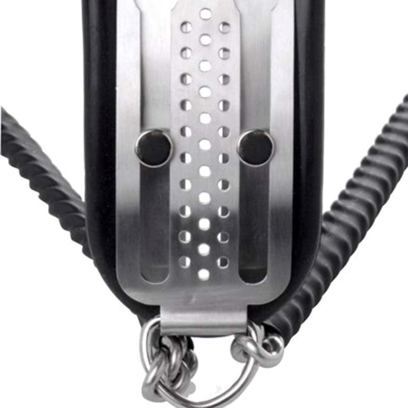 Locking Steel Female Chastity Belt - - Steel Sex Toys