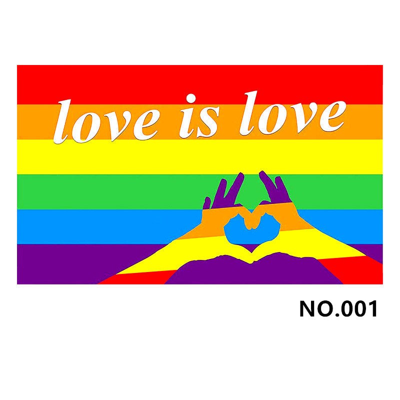 Love & Peace Gay Pride Flag Medium - - Party Gifts and Novelties